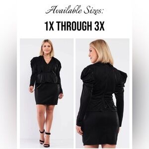 NWT-Victorian Steampunk V-Neck Button Front Pleated Blazer Fitted Dress